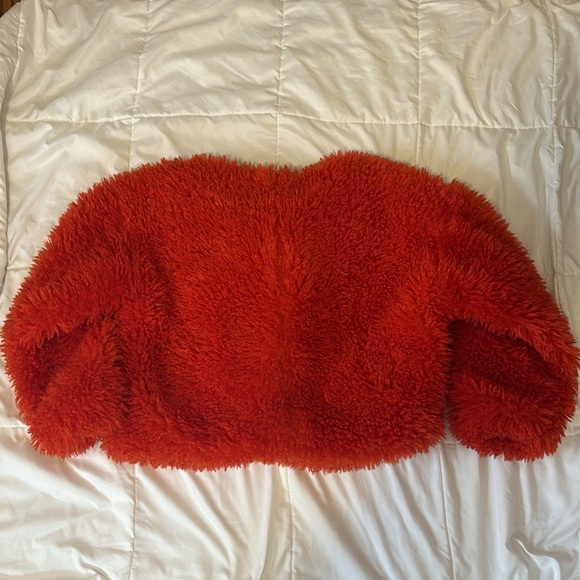 Free people Lena Teddy orange faux fur shaggy coat - Picture 6 of 6